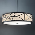 Chandeliers/Pendant Lights By Ultralights Tambour Modern LED 30 Inch Pendant Light Drum Shade 13224-30