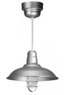 Chandeliers/Pendant Lights By American Nail Plate 16" Warehouse reflector Barn Style  Shade in Galvanized with clear glass and cast guard on an 8&