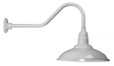 Wall Lights By American Nail Plate 16" Warehouse Shade with Gooseneck Arm in Marine Grade White . W516-E6-107