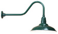 Wall Lights By American Nail Plate 16" Warehouse Shade with Gooseneck Arm in Forest Green . W516-E6-42