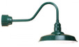 Wall Lights By American Nail Plate 18" LED Warehouse Shade with Gooseneck Arm and Driver Housing in Marine Grade Forest Green using