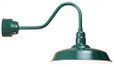 Wall Lights By American Nail Plate 20" LED Warehouse Shade with Gooseneck Arm and Driver Housing in Forest Green using a 16w LED