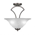3 Light White Semi-Flushmount Ceiling Light-565-GP-53615 by Toltec Lighting