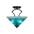 Zilo 2 Light Black Semi-Flushmount Ceiling Light-563-MB-448 by Toltec Lighting