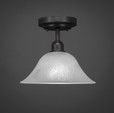 Vintage 1 Light White Semi-Flushmount Ceiling Light-280-DG-515 by Toltec Lighting