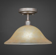 Vintage 1 Light Amber Semi-Flushmount Ceiling Light-280-AS-523 by Toltec Lighting