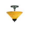 2 Light Rust Semi-Flushmount Ceiling Light-120-BC-444 by Toltec Lighting