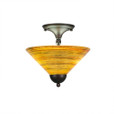 2 Light Rust Semi-Flushmount Ceiling Light-120-BRZ-444 by Toltec Lighting