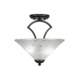 Zilo 2 Light White Semi-Flushmount Ceiling Light-563-DG-701 by Toltec Lighting