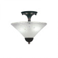 2 Light White Semi-Flushmount Ceiling Light-120-BC-701 by Toltec Lighting