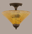 2 Light Gold Semi-Flushmount Ceiling Light-120-BRZ-774 by Toltec Lighting