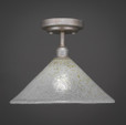 Vintage 1 Light Gold Semi-Flushmount Ceiling Light-280-AS-702 by Toltec Lighting