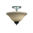 2 Light Gray Semi-Flushmount Ceiling Light-120-BC-604 by Toltec Lighting