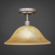 Vintage 1 Light Beige Semi-Flushmount Ceiling Light-280-AS-528 by Toltec Lighting