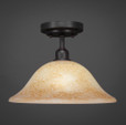 Vintage 1 Light Beige Semi-Flushmount Ceiling Light-280-DG-528 by Toltec Lighting