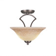 Zilo 2 Light Beige Semi-Flushmount Ceiling Light-563-GP-528 by Toltec Lighting