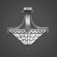 Apollo 2 Light Pewter Semi-Flushmount Ceiling Light-579-GP-9102 by Toltec Lighting