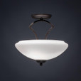 Zilo 2 Light White Semi-Flushmount Ceiling Light-563-DG-684 by Toltec Lighting