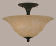 2 Light Amber Semi-Flushmount Ceiling Light-121-MB-53613 by Toltec Lighting