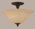 2 Light Amber Semi-Flushmount Ceiling Light-121-DG-53613 by Toltec Lighting