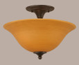 2 Light Tan Semi-Flushmount Ceiling Light-121-DG-622 by Toltec Lighting