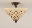 3 Light Brown Semi-Flushmount Ceiling Light-121-BC-718 by Toltec Lighting