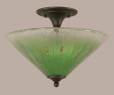 2 Light Green Semi-Flushmount Ceiling Light-121-DG-717 by Toltec Lighting