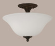 2 Light White Semi-Flushmount Ceiling Light-121-DG-612 by Toltec Lighting