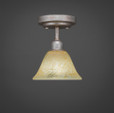 Vintage 1 Light Beige Semi-Flushmount Ceiling Light-280-AS-508 by Toltec Lighting