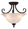 Babylon 3 Light Alabaster Semi-Flushmount Ceiling Light-CF65353OBB by Vaxcel Lighting