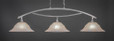 Bow 3 Light Amber Linear Suspension Light-873-BN-53613 by Toltec Lighting