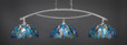 Bow 3 Light Blue Linear Suspension Light-873-BN-995 by Toltec Lighting Bow 3 Light Blue Linear Suspension Light-873-BN-995 by Toltec Lighting