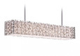 Chandeliers/Linear Suspension By Avenue Lighting VENTURA BLVD. COLLECTION METAL OVAL PATTERN RECTANGLE HANGING FIXTURE HF1700-PN
