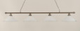 Oxford 4 Light White Linear Suspension Light-374-BN-711 by Toltec Lighting