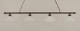 Oxford 4 Light White Linear Suspension Light-374-BRZ-711 by Toltec Lighting