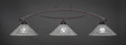 Bow 3 Light White Linear Suspension Light-873-DG-411 by Toltec Lighting