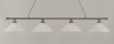 Oxford 4 Light White Linear Suspension Light-374-BN-411 by Toltec Lighting
