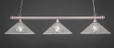 Square 3 Light White Linear Suspension Light-803-BN-411 by Toltec Lighting