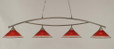Bow 4 Light Red Linear Suspension Light-874-BN-716 by Toltec Lighting