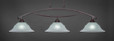 Bow 3 Light White Linear Suspension Light-873-DG-53615 by Toltec Lighting