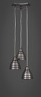 Europa 3 Light Bronze Mini-Pendant Light-28-BN-425 by Toltec Lighting