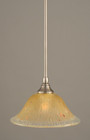 1 Light Amber Mini-Pendant Light-23-BN-730 by Toltec Lighting