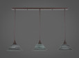 3 Light Rust Mini-Pendant Light-36-BRZ-432 by Toltec Lighting