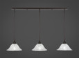 3 Light White Mini-Pendant Light-36-BRZ-7193 by Toltec Lighting 3 Light White Mini-Pendant Light-36-BRZ-7193 by Toltec Lighting
