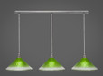 3 Light Green Mini-Pendant Light-36-BN-447 by Toltec Lighting
