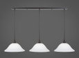 3 Light White Mini-Pendant Light-36-DG-614 by Toltec Lighting