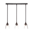 3 Light Clear Mini-Pendant Light-25-DG-461 by Toltec Lighting