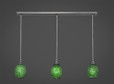 3 Light Green Mini-Pendant Light-36-BN-5057 by Toltec Lighting