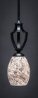 Zilo 1 Light Gray Mini-Pendant Light-561-MB-5054 by Toltec Lighting