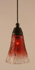 1 Light Red Mini-Pendant Light-22-DG-726 by Toltec Lighting